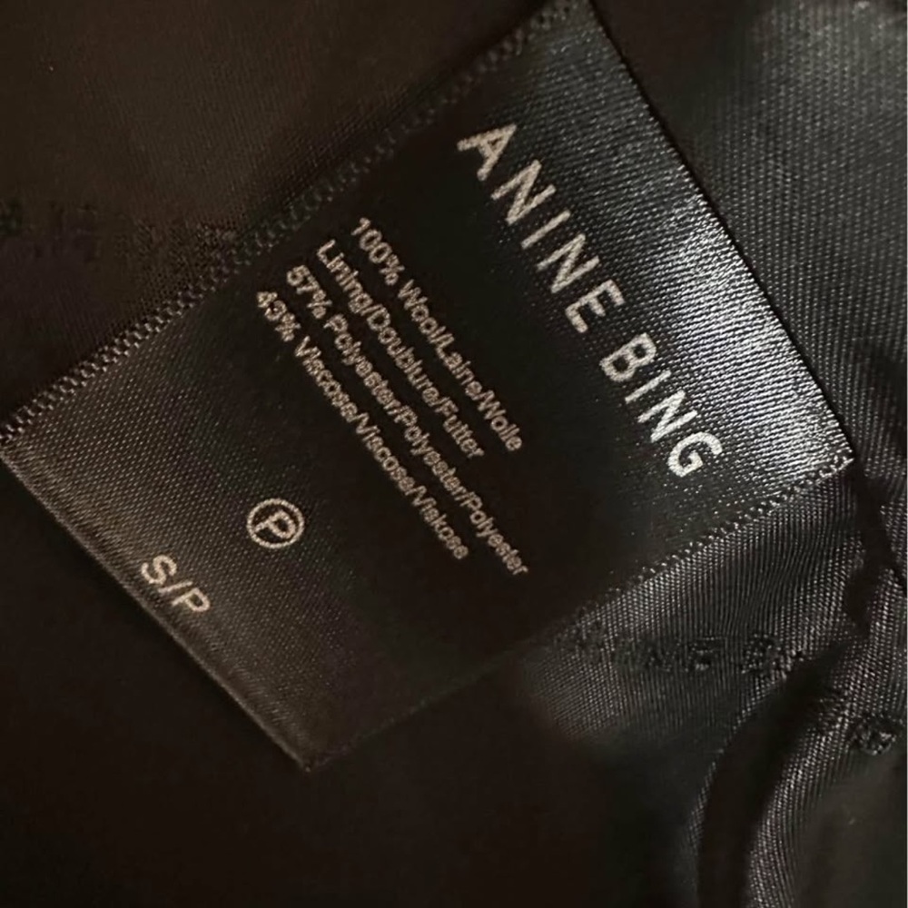 Anine Bing Black classic oversized Quinn Blazer - Picture 4 of 6